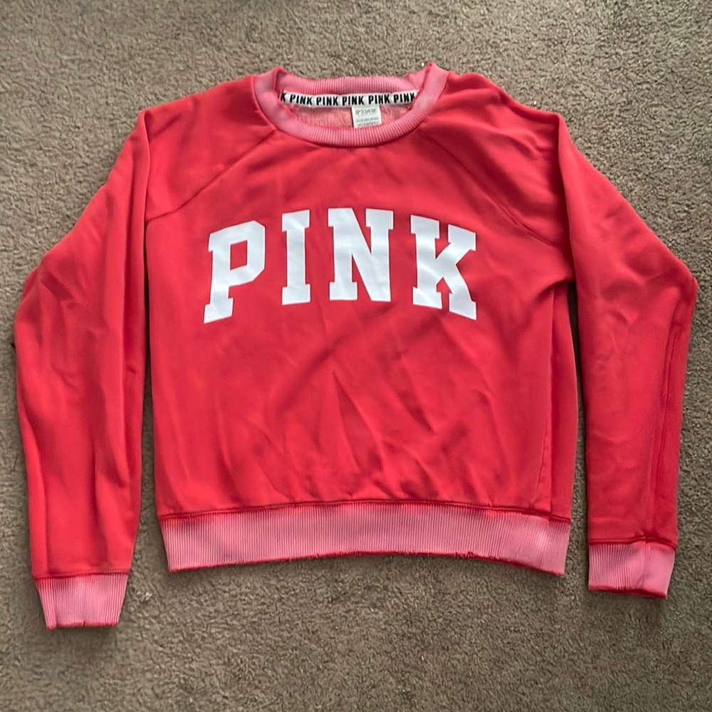 Pink & White PINK Long Sleeve Sweatshirt Size XS